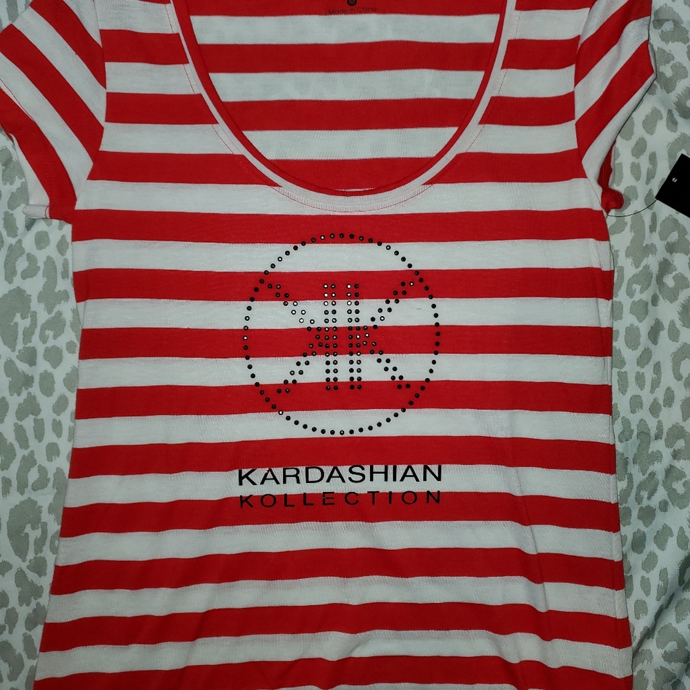 NWT Kardashian Kollection Embellished Shirt sz M